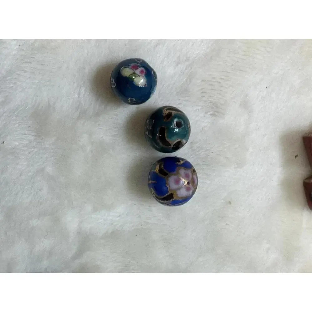 50 Ceramic Decorative Mix Beads Glossy Assorted Colors Sizes and Designs